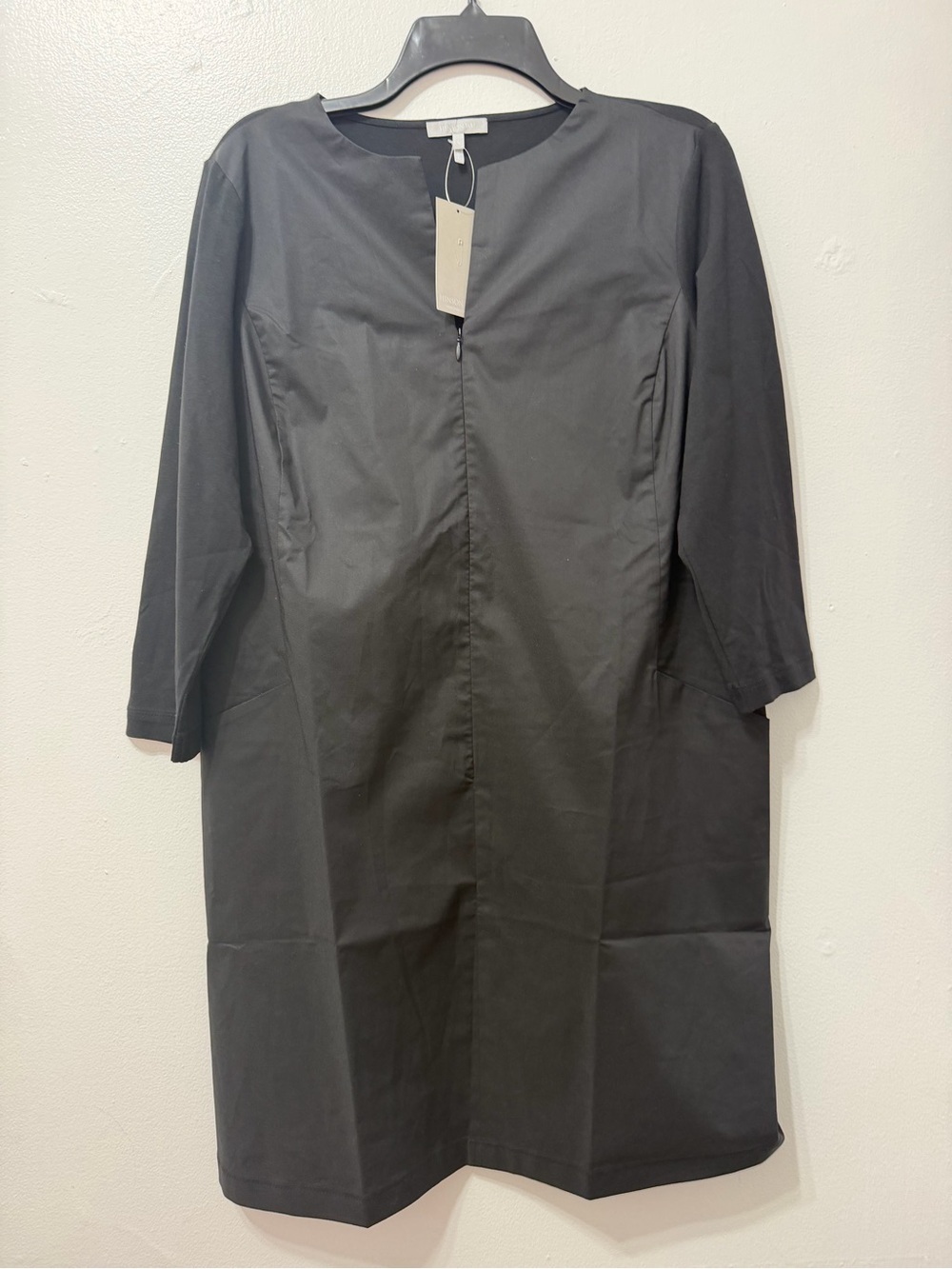 NWT WU RAQUEL BLACK Minimal Black Shift Dress